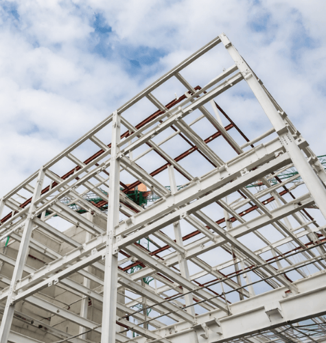 Steel structure building 3D model detailing drawing