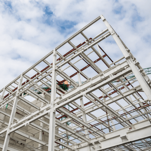 Steel structure building 3D model detailing drawing